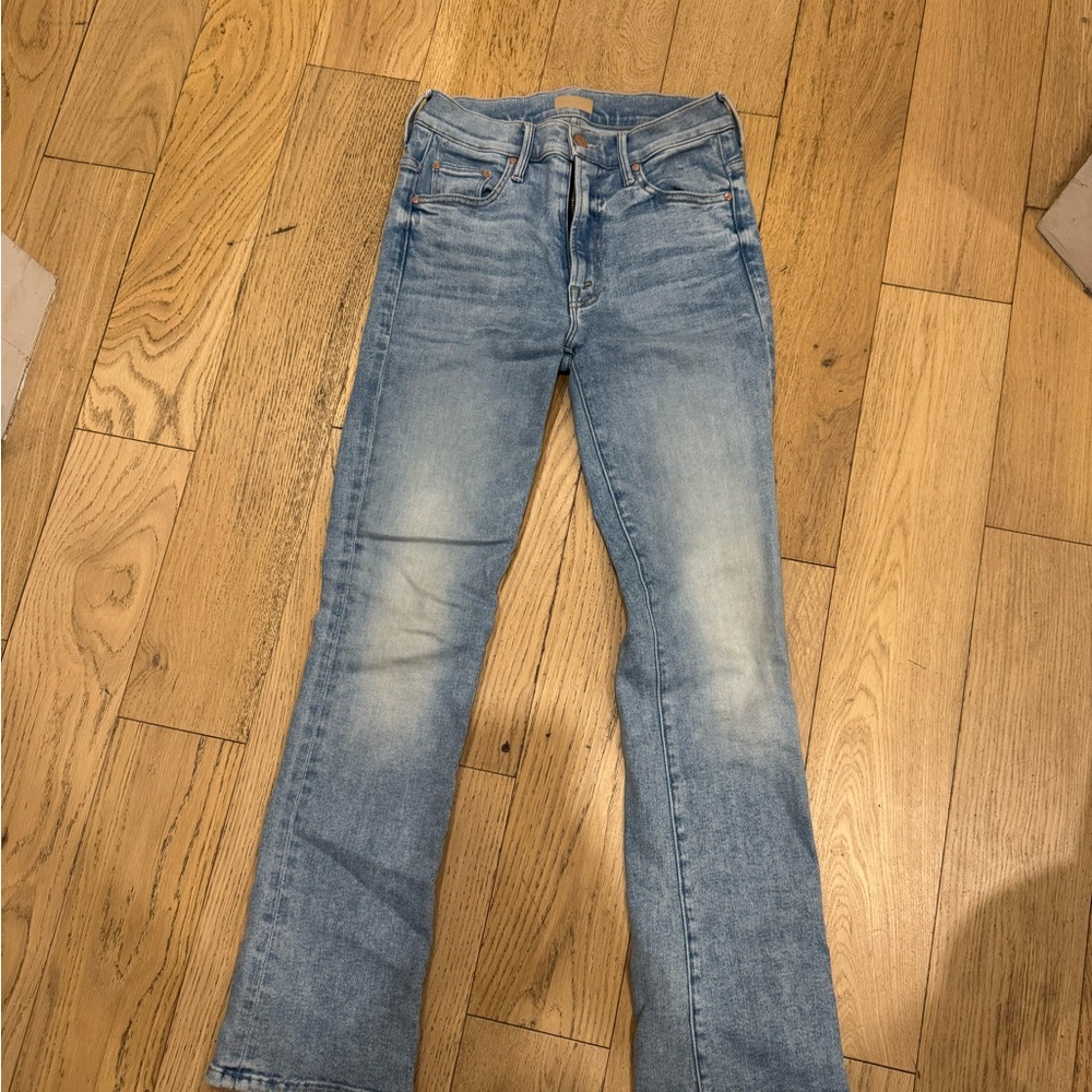 MOTHER Straight-Leg Jeans in Light Blue Wash
